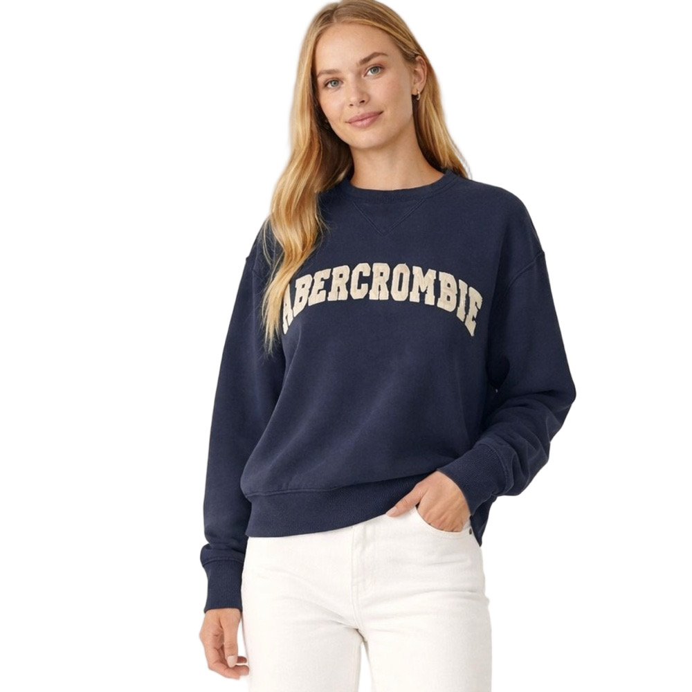 Vintage Abercrombie & Fitch Navy Crewneck Sweatshirt Size S